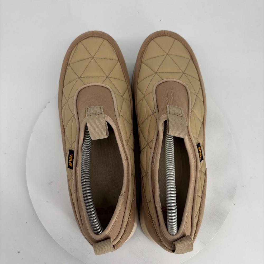 Teva Ember Commuter Slip On Shoes Womens 11 Tan Quilted Waterproof Sneakers - Picture 5 of 9